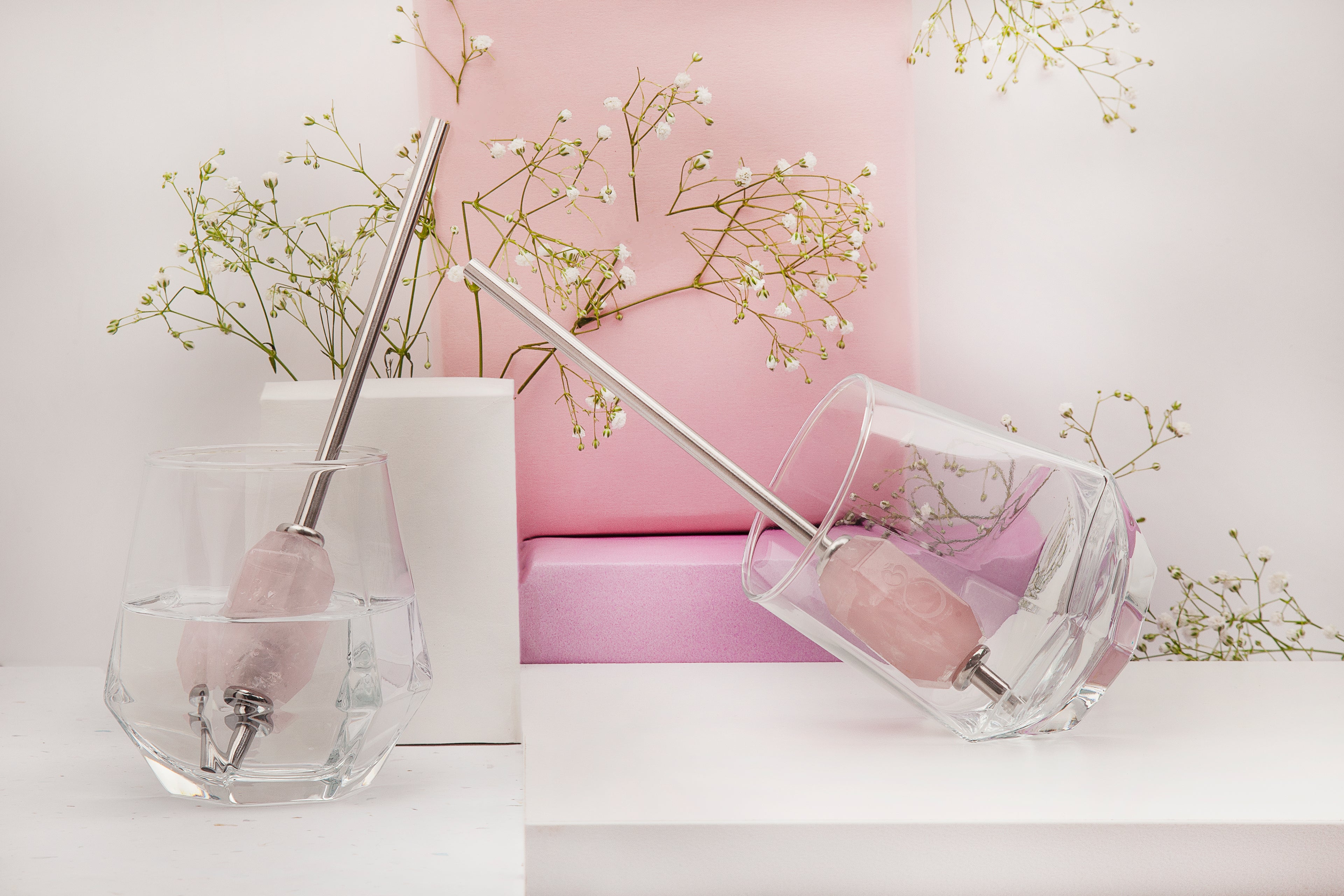 Rose Quartz Straw