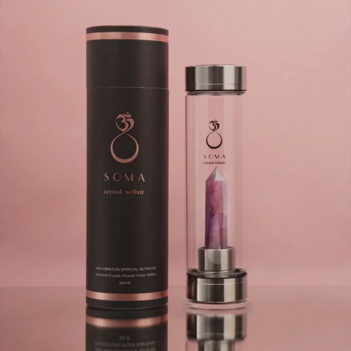 Amethyst Crystal Infused Water Bottle