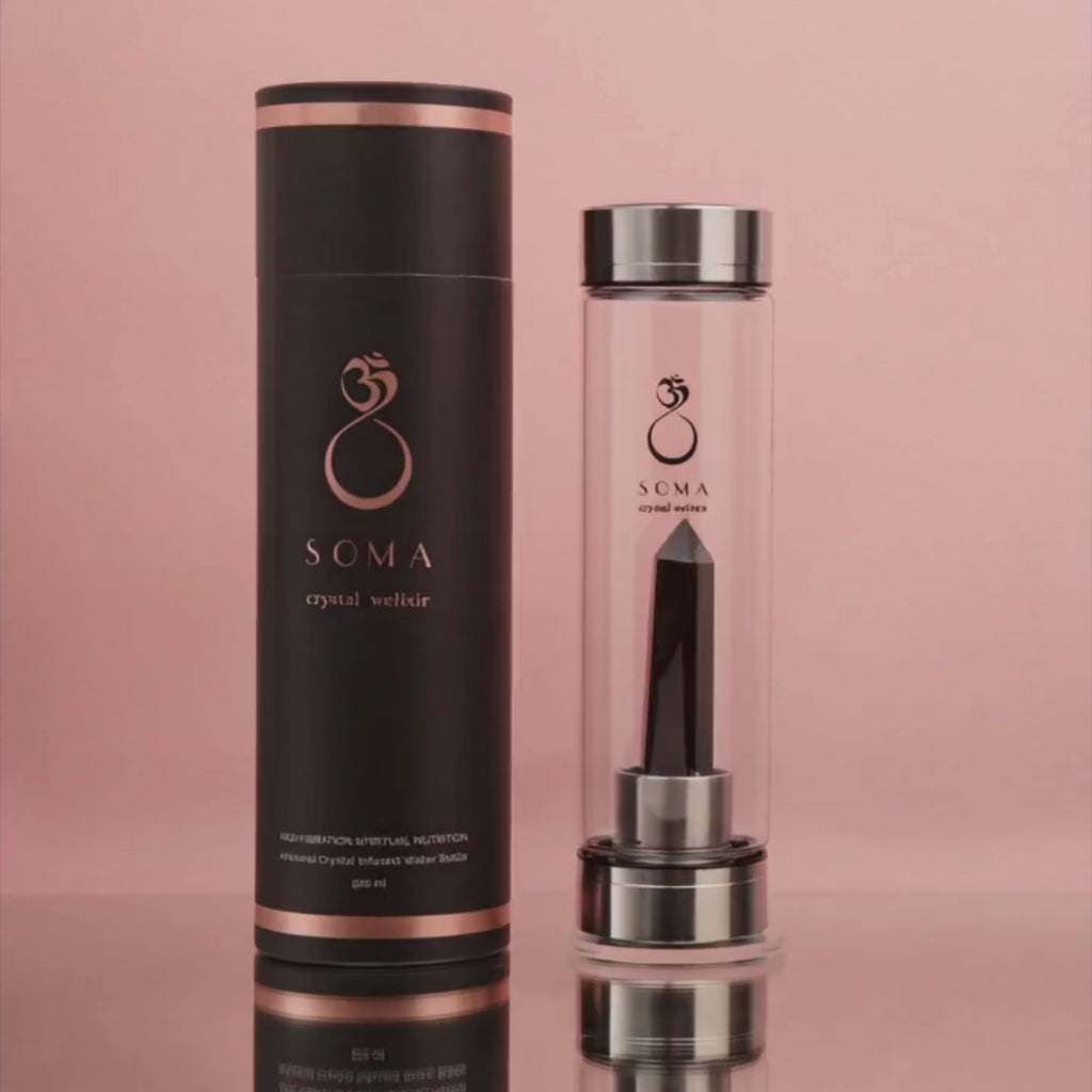 Obsidian Crystal Infused Water Bottle