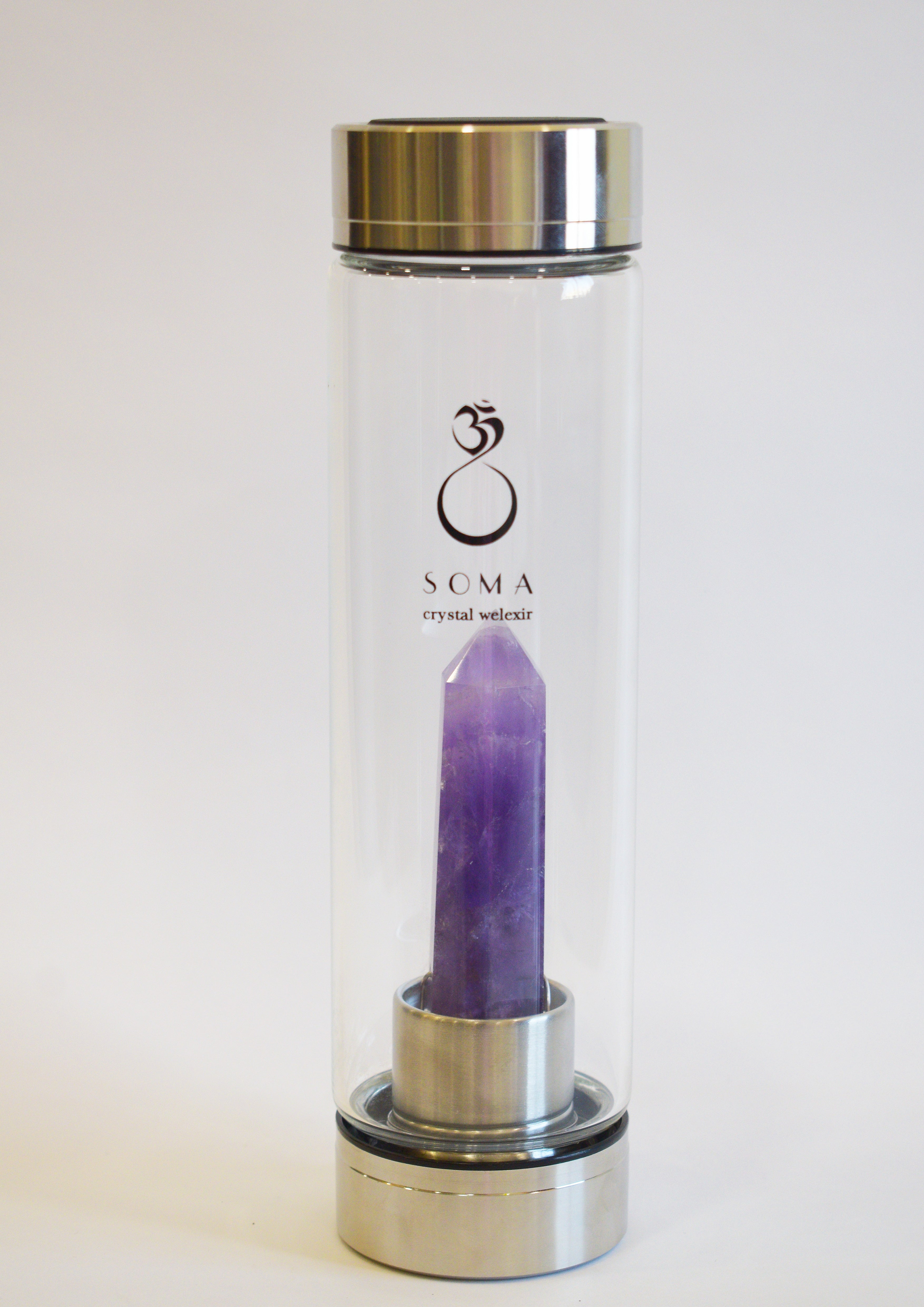 Amethyst Crystal Infused Water Bottle