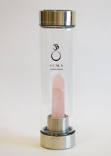 Load image into Gallery viewer, Rose Quartz Crystal Infused Water Bottle
