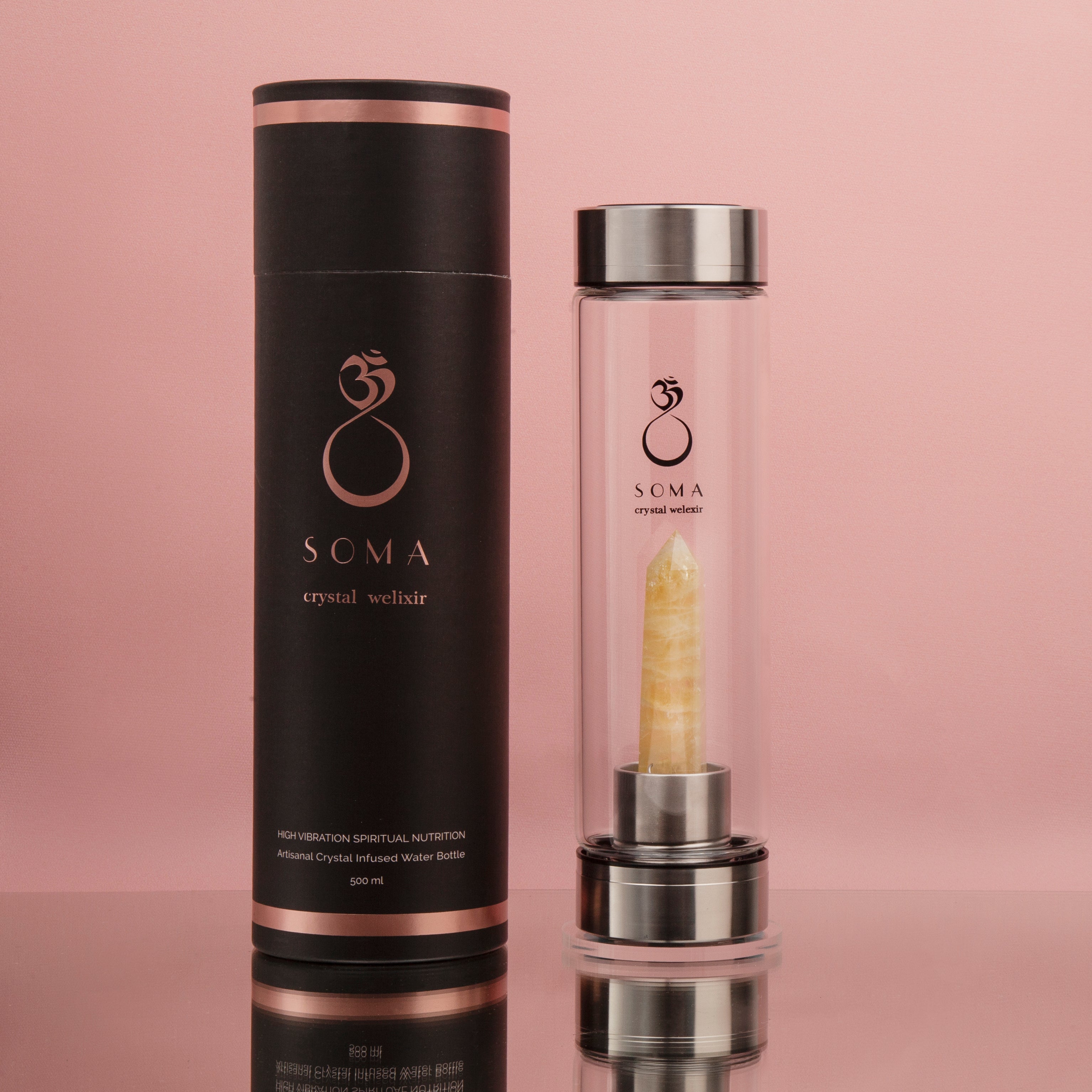 Citrine Crystal Infused Water Bottle